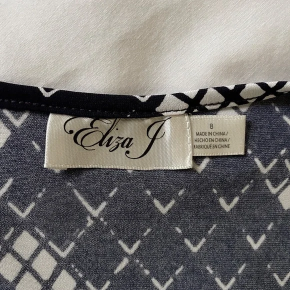 Eliza J Maxi Dress Stretchy V Neck Adjustable Tie Size 8 - Picture 7 of 7